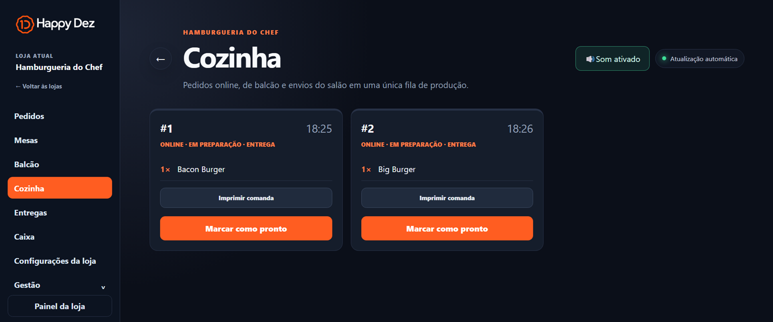Tela da cozinha Happy Dez no desktop